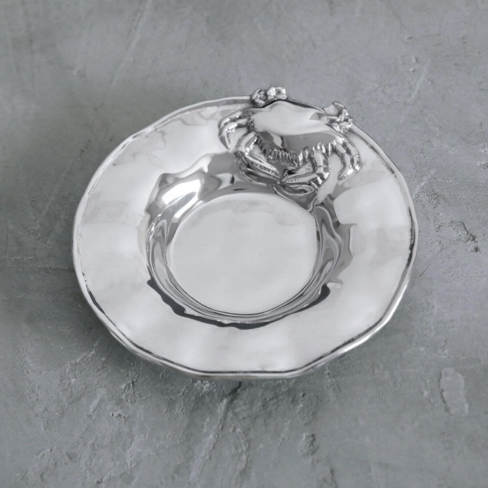 Beatrix Ball Silver Ocean Crab Wine Coaster - Coastal Bowl -